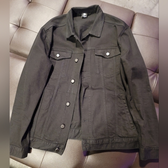 Monster cat black denim studio jacket XXL - Picture 1 of 3